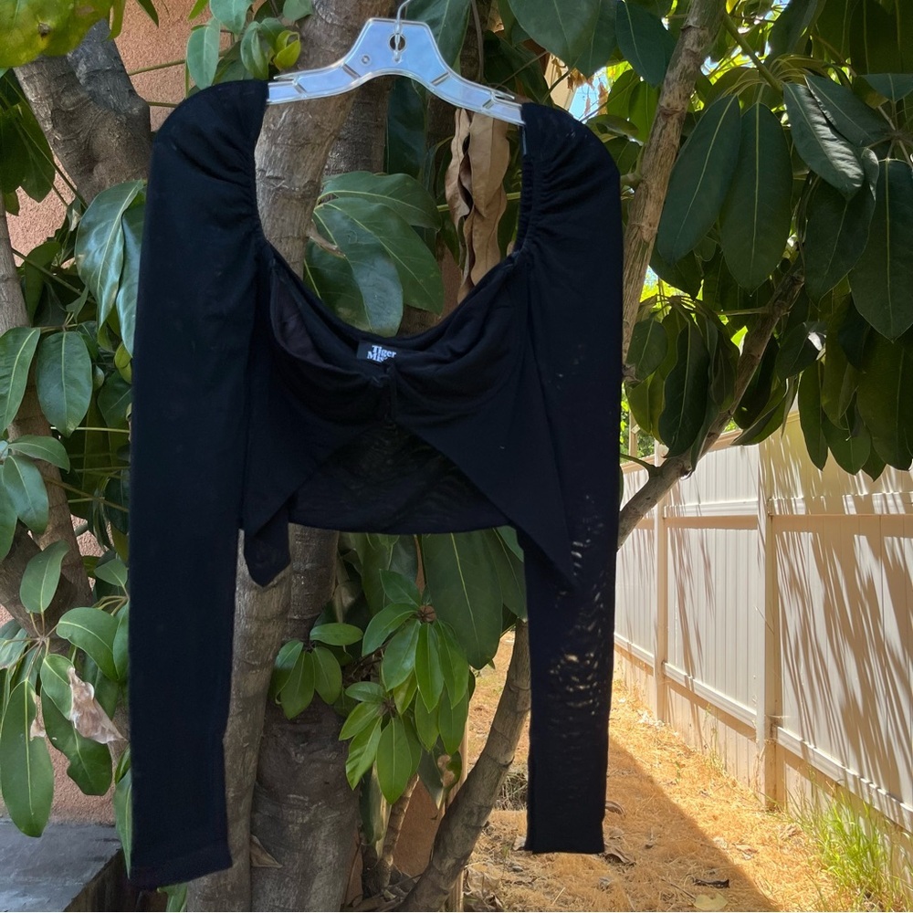 Tiger Mist Black Long Sleeve Bolero Shrug